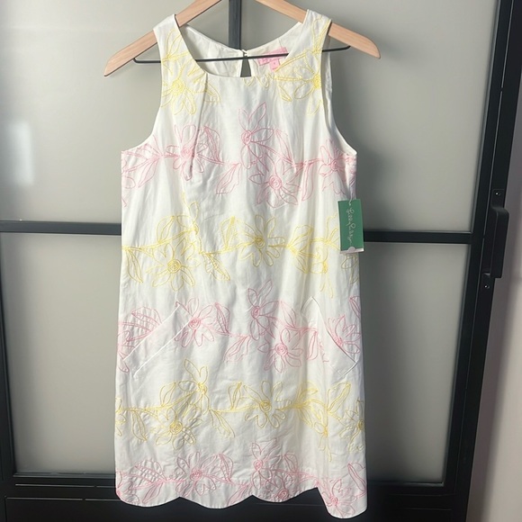 NWT Lilly Pulitzer Jamie Scalloped Hem Embroidered Dress Size 4 - Picture 1 of 9